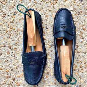 Coach Odette Black Leather Loafers Size 6.5